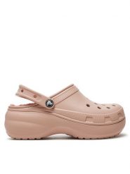 Crocs Klapki Classic Platform Lined Clog W 207938 Różowy. Czerwone klapki damskie Crocs, bez wzorów, z tworzywa sztucznego, bez obcasa, bez zapięcia. Za 239.99 zł.