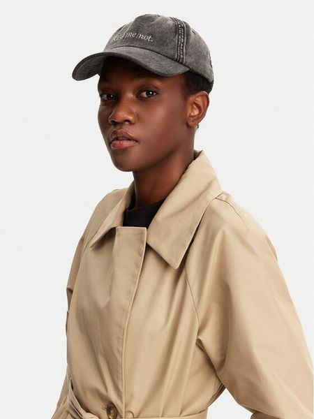 HUGO Czapka z daszkiem Cara 50533420 Szary. Szare czapki damskie Hugo, bez wzorów, z bawełny. Za 119.99 zł.