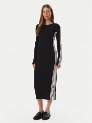 KARL LAGERFELD Sukienka codzienna B4W13053 Czarny Slim Fit. Czarne sukienki damskie KARL LAGERFELD, na co dzień, xs, bez wzorów, z wiskozy, bez kołnierzyka, bez ramiączek, proste. Za 1,099.00 zł.