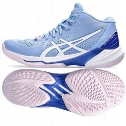 Buty siatkarskie Asics SKY ELITE FF MT 2 40 1/2 błękitno niebieskie damskie. Niebieskie obuwie sportowe damskie Asics, bez wzorów, bez zapięcia. Za 408.34 zł.