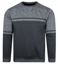 Bluza z Okrągłym Dekoltem, Granatowa bez Kaptura, Męska -BAGARDA. Niebieskie bluzy męskie Bagarda, m, bez wzorów, z bawełny, klasyczne, bez ramiączek, bez kaptura. Za 155.00 zł.