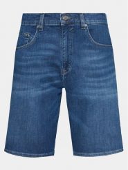 Baldessarini Szorty jeansowe 16908/000/1273 Granatowy Regular Fit. Niebieskie szorty męskie Baldessarini, bez wzorów, z bawełny. Za 499.99 zł.