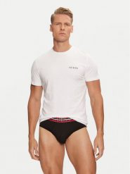 Guess Piżama U4BG94 K6YW1 Czarny Regular Fit. Czarne piżamy męskie Guess, m, z aplikacjami, z bawełny, bez kołnierzyka, bez ramiączek. Za 129.99 zł.