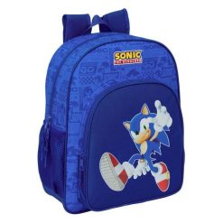 Plecak szkolny SONIC THE HEDGEHOG Poliester 300D. Niebieskie plecaki męskie SONIC THE HEDGEHOG, bez wzorów, z poliesteru. Za 176.40 zł.