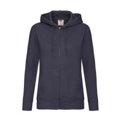 Bluza damska z kapturem Fruit of the Loom Premium. Niebieskie bluzy damskie fruit of the loom, m, bez wzorów, z bawełny, bez ramiączek, z kapturem. Za 142.30 zł.