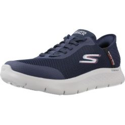Buty SKECHERS SLIP INS: GO WALK Niebieski. Niebieskie buty sportowe męskie Skechers, bez wzorów, bez zapięcia. Za 384.86 zł.
