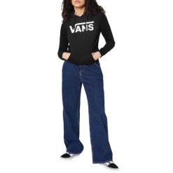 Bluza sportowa damska Vans classic v boyfriend fit. Czarne bluzy damskie Vans, l, bez wzorów, z bawełny, klasyczne, bez ramiączek, z kapturem. Za 429.99 zł.