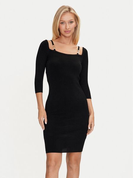 Marciano Guess Sukienka koktajlowa 4YGK58 5613Z Czarny Slim Fit. Czarne sukienki damskie Marciano Guess, z aplikacjami, z wiskozy, wizytowe, bez kołnierzyka, bez ramiączek. Za 539.99 zł.