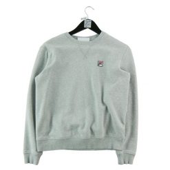 Second life - Fila męski sweter z okrągłym dekoltem Y2K vintage - Jak nowy. Szare swetry męskie Fila, l, bez wzorów, z dresówki, retro, bez kołnierzyka, bez ramiączek. Za 85.16 zł.