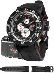 Zegarek męski Vostok Europe YM86-620C635S czarny. Czarne zegarki męskie Vostok Europe, bez wzorów. Za 5,915.44 zł.
