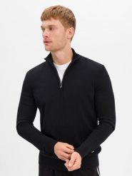 JOOP! sweter z wełny Mężczyźni wełna ze strzyży czarny, S. Czarne swetry męskie JOOP!, m, bez wzorów, z wełny, biznesowe, bez kołnierzyka, bez ramiączek. Za 869.95 zł.