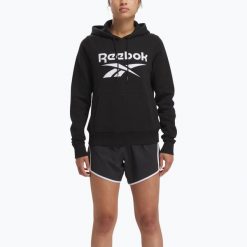 Bluza damska Reebok Identity Big Logo Fleece. Czarne bluzy damskie Reebok, bez wzorów, bez ramiączek, bez kaptura. Za 189.99 zł.