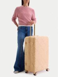 Nine West Walizka duża CEO-NW-L-006-09 BEIGE Różowy jasny. Czerwone walizki damskie Nine West, bez wzorów, z tworzywa sztucznego, duże. Za 399.99 zł.