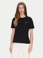 TWINSET T-Shirt 251TP2074 Czarny Regular Fit. Czarne t-shirty damskie Twinset, s, bez wzorów, z bawełny, bez kołnierzyka, bez ramiączek. Za 209.99 zł.