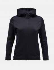 Bluza polarowa damska Peak Performance Rider Tech Zip Hood - black. Czarne bluzy damskie PEAK, bez wzorów, z polaru, bez ramiączek, bez kaptura. Za 654.26 zł.