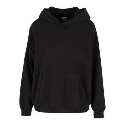 Damska bluza oversize z kapturem Urban Classics. Czarne bluzy damskie Urban Classics, l, bez wzorów, z bawełny, bez ramiączek, z kapturem. Za 127.20 zł.