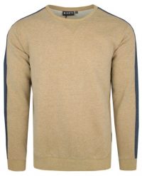 Miękka i Wygodna Bluza Męska - Beżowa, Pasek. Brązowe bluzy męskie Minute, m, bez wzorów, z bawełny, bez ramiączek, bez kaptura. Za 148.00 zł.