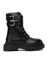 Juicy Couture Trzewiki CEO-HY63020S-2 Czarny. Czarne botki damskie Juicy Couture, bez wzorów, z materiału, bez obcasa, na płaskiej podeszwie, bez zapięcia. Za 229.99 zł.