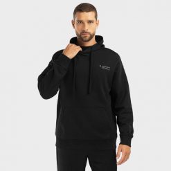 Bluza dresowa z kapturem Lifestyle unisex SIROKO Panther. Czarne bluzy męskie SIROKO, xs, bez wzorów, z bawełny, z kapturem, na fitness i siłownię. Za 190.00 zł.