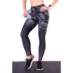 Legginsy z wysokim stanem na siłownię damskie 2skin OMBRE JUNGLE BLACK. Czarne legginsy damskie 2SkIN, bez wzorów, z elastanu. Za 69.99 zł.