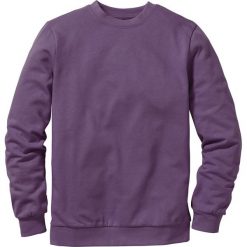 Bluza z okrągłym dekoltem bonprix jagodowy. Fioletowe bluzy męskie bonprix, l, bez wzorów, z dresówki, bez ramiączek, bez kaptura. Za 27.99 zł.