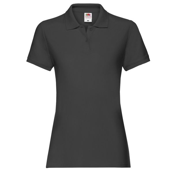 Damska Koszulka Polo Premium. Czarne koszulki sportowe damskie fruit of the loom, xl, bez wzorów, bez ramiączek. Za 71.99 zł.