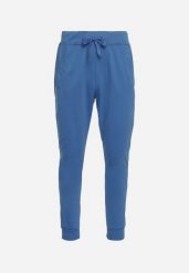 Niebieskie Spodnie Dresowe z Wiązaniem w Pasie z Wyższym Stanem Aricasa. Niebieskie spodnie sportowe męskie Born2be, l, bez wzorów, z dresówki. Za 34.99 zł.