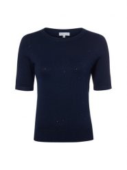 Marie Lund Damski sweter z krótkim rękawem Kobiety wiskoza niebieski jednolity, XXXL. Niebieskie swetry nierozpinane damskie Marie Lund, bez wzorów, z dzianiny, bez kołnierzyka, bez ramiączek. Za 179.95 zł.