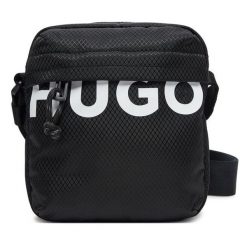 Saszetka HUGO. Czarne saszetki i nerki męskie Hugo, bez wzorów. Za 199.99 zł.