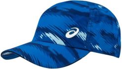 Czapka z daszkiem ASICS GRAPHIC PERFORMANCE CAP 3043A068-400. Niebieskie czapki damskie Asics, bez wzorów, z materiału, sportowe. Za 90.00 zł.