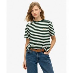 Koszulka jednokolorowa Country Club. Zielone koszulki sportowe damskie Superdry, bez wzorów, z bawełny, bez ramiączek. Za 124.40 zł.