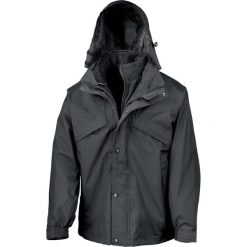 Kurtka Result 3 En 1 Zip & Clic. Czarne kurtki męskie RESULT, m, bez wzorów, z polaru, bez kaptura. Za 345.95 zł.