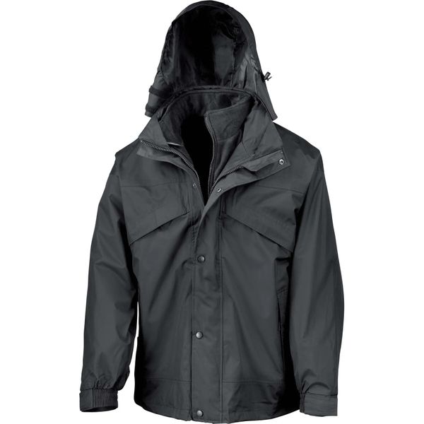 Kurtka Result 3 En 1 Zip & Clic. Czarne kurtki męskie RESULT, m, bez wzorów, z polaru, bez kaptura. Za 333.00 zł.