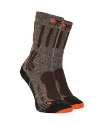 Skarpety trekkingowe X-Socks Trek X Linen Grey Brown. Brązowe skarpety męskie X-Socks, bez wzorów, ze lnu. Za 75.00 zł.