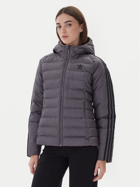 Adidas Kurtka przejściowa adicolor JX2938 Szary Slim Fit. Szare kurtki damskie Adidas, s, bez wzorów, z syntetyku, bez kaptura. Za 359.99 zł.