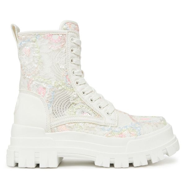 Trapery Buffalo. Białe trapery damskie Buffalo, bez zapięcia. Za 439.99 zł.