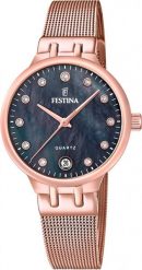 Zegarek damski Festina F20716-2 CYRKONIE różowe złoto. Czerwone zegarki damskie Festina, złote. Za 906.23 zł.