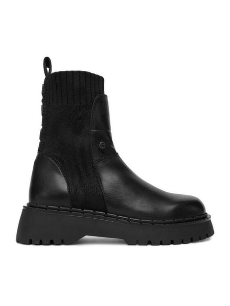 G-Star Raw Sztyblety EO-DEMET Czarny. Czarne botki damskie G-Star, bez wzorów, ze skóry, retro, bez obcasa, na płaskiej podeszwie, bez zapięcia. Za 449.99 zł.