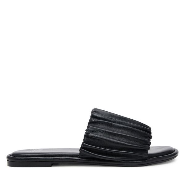 Klapki Bronx. Czarne klapki damskie Bronx, bez wzorów, bez obcasa, bez zapięcia. Za 219.99 zł.
