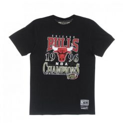 Koszulka Chicago Bulls Last Dance Champions 1996. Czarne bluzki damskie Mitchell & Ness, bez wzorów, sportowe, bez kołnierzyka, bez ramiączek. Za 218.50 zł.