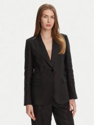 Weekend Max Mara Marynarka Nalut 2515041012 Czarny Regular Fit. Czarne marynarki i żakiety damskie Weekend Max Mara, bez wzorów, ze lnu, bez kołnierzyka, bez ramiączek. Za 1,259.00 zł.