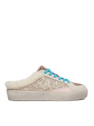 Eva Minge Klapki NARI-25/502 Złoty. Żółte klapki damskie Eva Minge, bez wzorów, z syntetyku, bez obcasa, bez zapięcia. Za 379.99 zł.