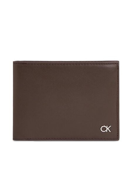 Calvin Klein Portfel Metal Ck K50K511689 Czarny. Czarne portfele męskie Calvin Klein, bez wzorów, ze skóry. Za 179.99 zł.