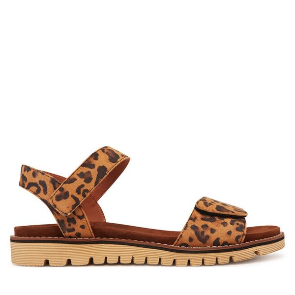 Sandały Ara. Brązowe sandały damskie Ara, bez wzorów, bez obcasa, na płaskiej podeszwie, bez zapięcia. Za 249.99 zł.