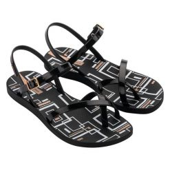 Sandały japonki damskie Ipanema Fashion Sand VIII Fem. Czarne sandały damskie Ipanema, bez wzorów, bez obcasa, bez zapięcia. Za 119.00 zł.