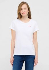 Damski T-Shirt Mustang Style Alma General White 1016748 2045. Białe t-shirty damskie Mustang, xl, bez wzorów, bez kołnierzyka, bez ramiączek. Za 79.99 zł.