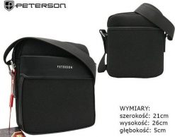 Peterson Torba męska na ramię z tkaniny poliuretanowej - Peterson NoSize. Torby na ramię męskie Peterson, z tkaniny, na ramię. Za 178.95 zł.