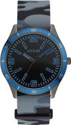 Zegarek Guess Zegarek męski Guess W1163G1 czarny. Czarne zegarki męskie Guess, z aplikacjami. Za 491.00 zł.