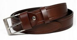 Pasek męski Rovicky brązowy PRS-07-BGE BROWN. Brązowe paski męskie ROVICKY, klasyczne. Za 50.00 zł.
