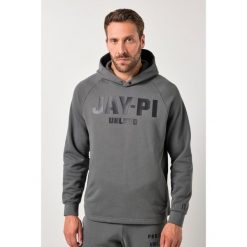 Męska Bluza z kapturem belly fit fitness dzianina dresowa kaptur. Szare bluzy męskie JAY-PI, m, bez wzorów, z bawełny, casualowe, bez ramiączek, z kapturem. Za 349.99 zł.
